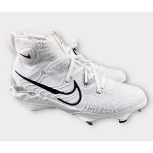 NEW NIKE ALPHA Huarache NXT MCS Cleats Mens 8.5‎ Shoes White Black Baseball High